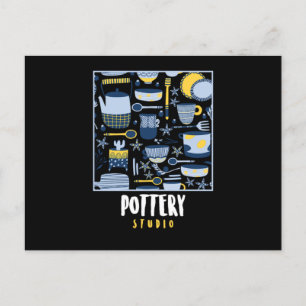 Postal Estudio de cerámica regalo de escultura de porcela