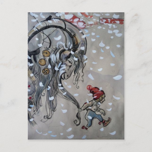 Postal Estudio de Julbacken (Yule Goat) 1911 (Anverso)