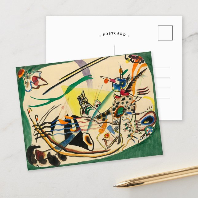 Postal Estudio de la frontera verde | Kandinsky (Subido por el creador)