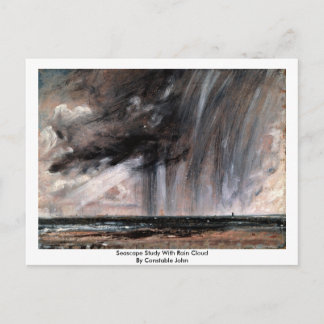 Postal Estudio De La Seascape Con Nube De Lluvia Por John