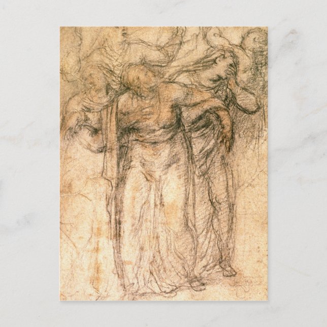 Postal Estudio de las mujeres de duelo (Anverso)