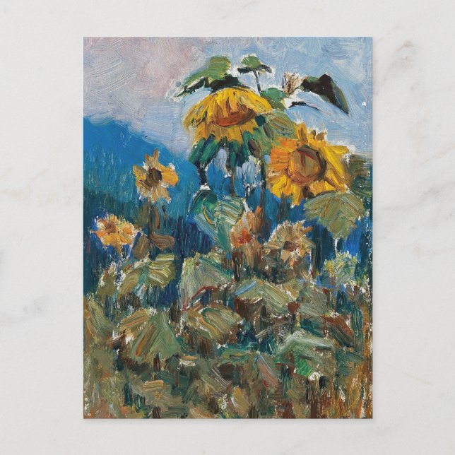 Postal Estudio de los girasoles | Marie Egner (Anverso)