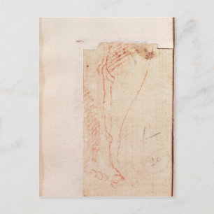 Postal Estudio de los pies de Cristo clavados a la cruz