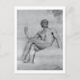 Postal Estudio de Marte por Anton Mengs