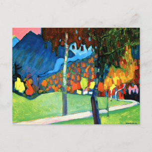 Postal Estudio de otoño en Oberau, de Kandinsky,