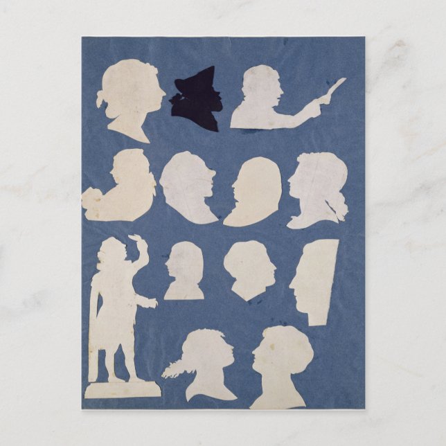 Postal Estudio de perfiles y un orador (Anverso)