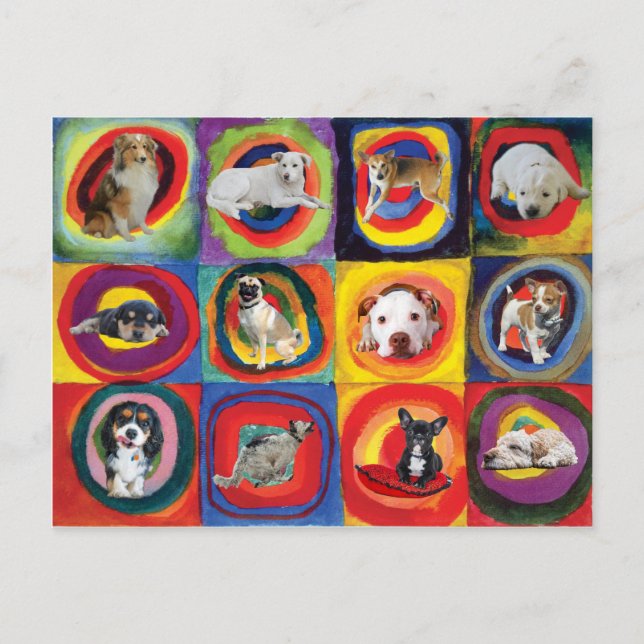Postal Estudio de perros (Anverso)