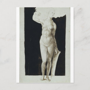 Postal Estudio de proporción de la figura humana por dura