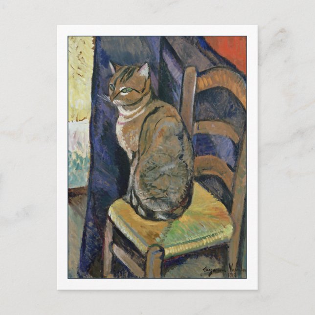 Postal Estudio de un Bella Artes de gato por Valadon (Anverso)