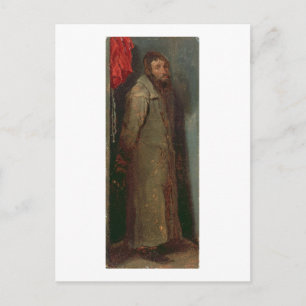 Postal Estudio de un comerciante judío (aceite a bordo)