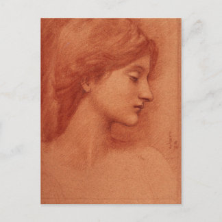 Postal Estudio de una cabeza femenina, Bella Artes de Bur