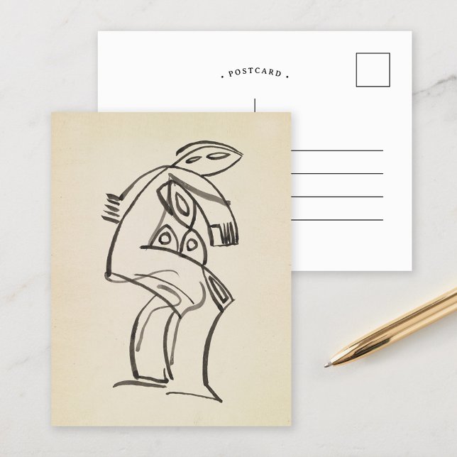 Postal Estudio de una figura femenina | Henri Gaudier-Brz (Subido por el creador)