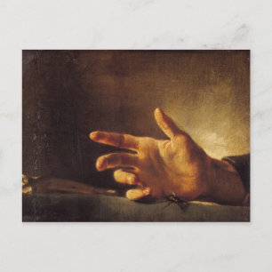 Postal Estudio de una mano