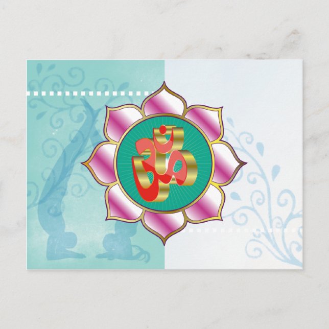 Postal Estudio de Yoga OM - Postcard (Anverso)