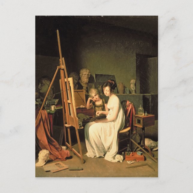 Postal Estudio del artista (Anverso)