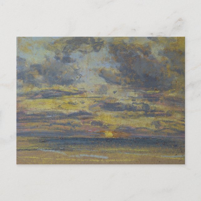 Postal Estudio del cielo con el sol de puesta, c.1862-70 (Anverso)