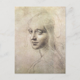 Postal Estudio del jefe de un Chica