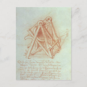 Postal Estudio del marco de madera con fundición