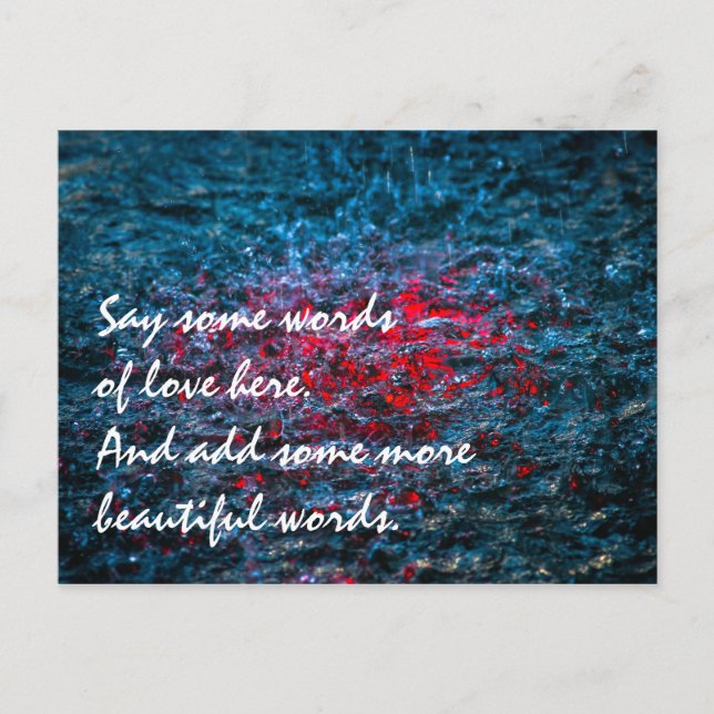 Postal Estudio En Acuarela - Rojo (Anverso)