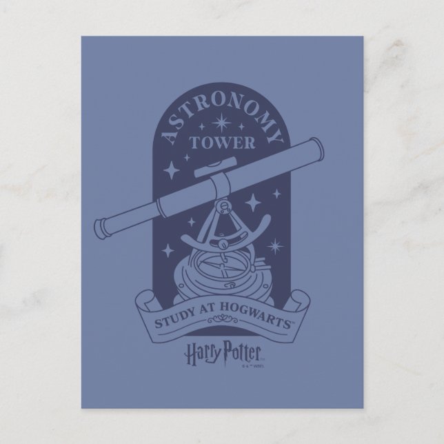 Postal Estudio en la torre astronómica HOGWARTS™ (Anverso)