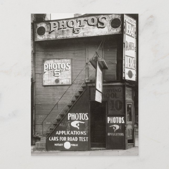 Postal Estudio fotográfico, 1934 (Anverso)