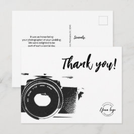 Postal Estudio Fotográfico de Bodas Agradecimiento al Cli