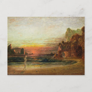 Postal Estudio para "Calypso's Grotto", c.1843 (aceite en