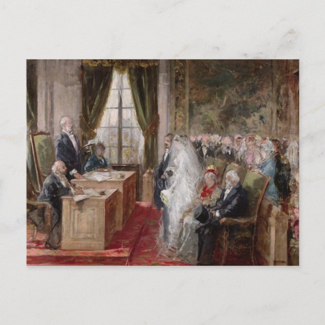 Postal Estudio para el matrimonio civil (Anverso)