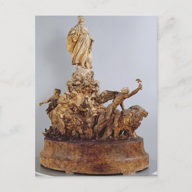 Postal Estudio para el triunfo de la República (Anverso)