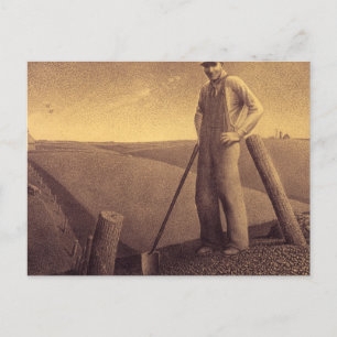 Postal Estudio para En la Primavera, 1939 por Grant Wood