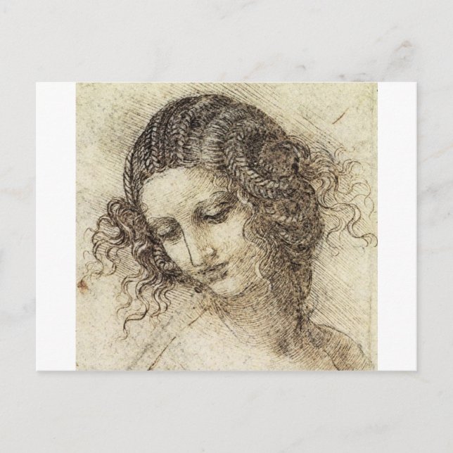Postal Estudio para la cabeza de Leda (Anverso)