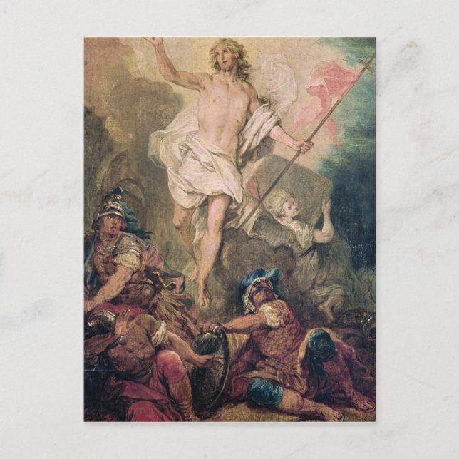 Postal Estudio para la Resurrección de una pintura (Anverso)