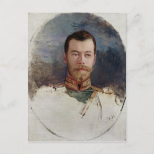 Postal Estudio para un retrato del Zar Nicolás II 1898