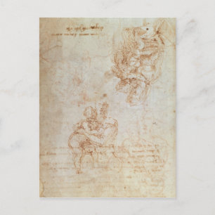 Postal Estudios de Madonna y del niño