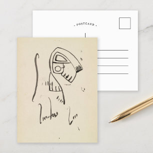 Postal Estudios escultóricos   Henri Gaudier-Brzeska