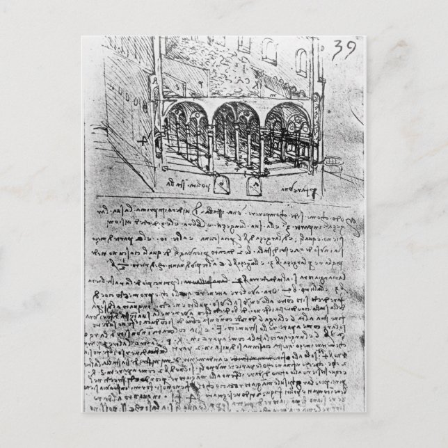 Postal Estudios sobre establos (Anverso)