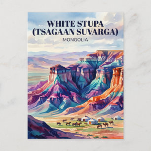 Postal Estupa Blanca (Tsagaan Suvarga), Ulziit, Dundgovi,