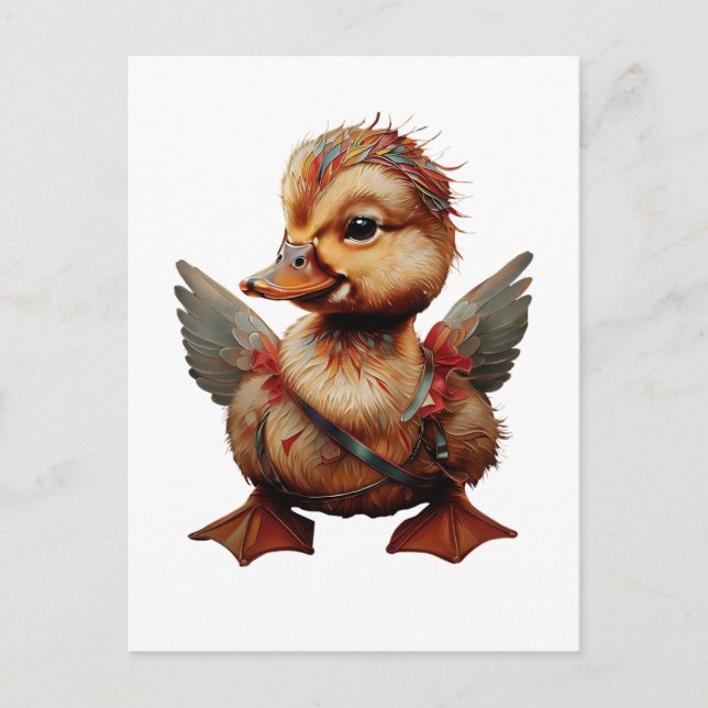 Postal estúpida Mosaic Duckling (Anverso)