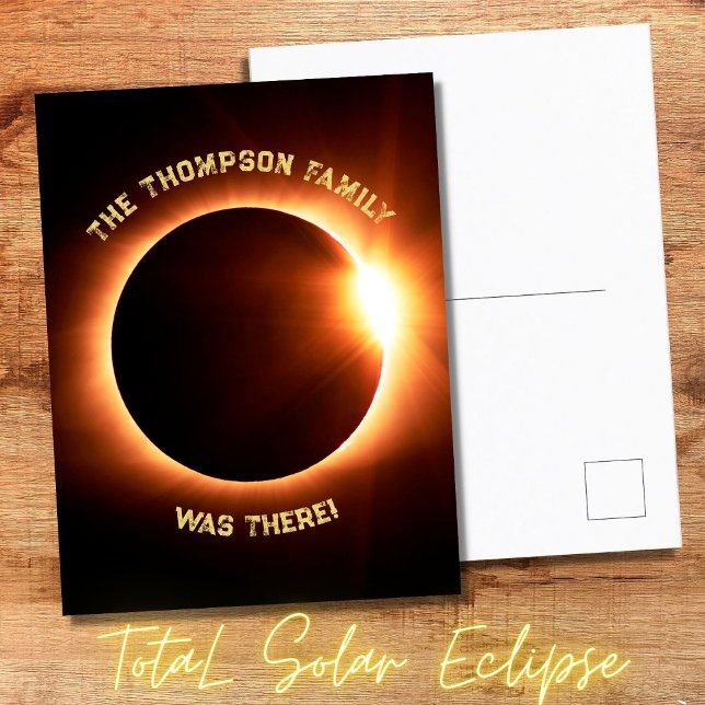 Postal Estuve allí Eclipse Total de Sol 8 de abril de 202 (Front/Back)