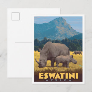 Postal Eswatini África Viajes Antiguos