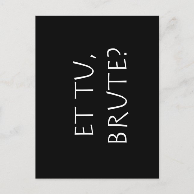 Postal Et tu Brute (Anverso)
