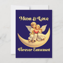 Postal Eternal Love on a Crescent Moon