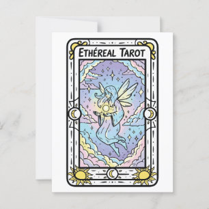 Postal Ethereal Tarot - Hada con bola de cristal