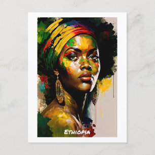 Postal Ethopia Postcard - Colección del mundo de las muje