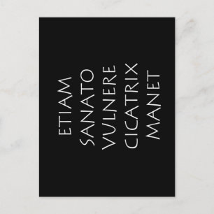 Postal Etiam sanato vulnere cicatrix manet