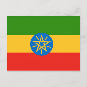 Postal Etiopía Bandera África