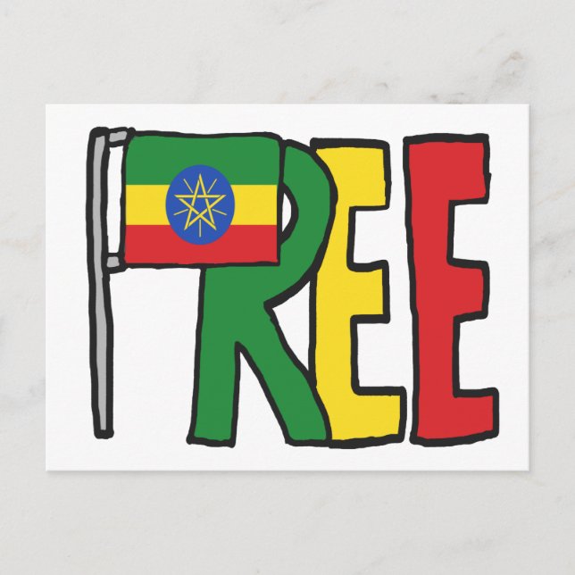 Postal Etiopía libre (Anverso)