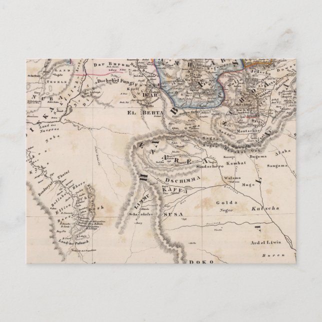 Postal Etiopía, Somalia, África (Anverso)