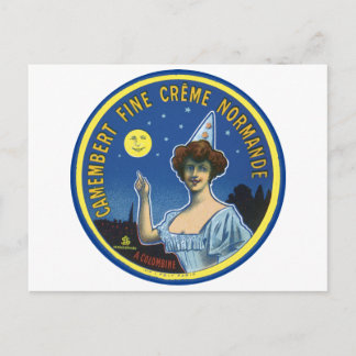 Postal Etiqueta Camembert Fine Creme Normandie