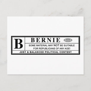 Postal Etiqueta de advertencia de Bernie Sanders